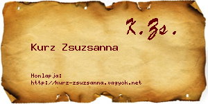 Kurz Zsuzsanna névjegykártya